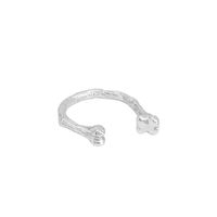 Koreanisches Nischendesign Einfache Knochenform S925 Sterling Silber Offener Ring Weiblich sku image 1