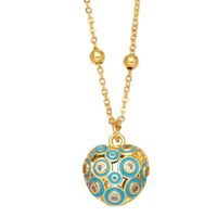 European And American Copper Plated 18k Gold Fashion Dripping Oil Pendant Necklace Female sku image 1