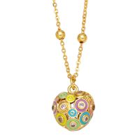 European And American Copper Plated 18k Gold Fashion Dripping Oil Pendant Necklace Female sku image 7
