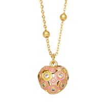 European And American Copper Plated 18k Gold Fashion Dripping Oil Pendant Necklace Female sku image 9