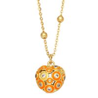 European And American Copper Plated 18k Gold Fashion Dripping Oil Pendant Necklace Female sku image 10