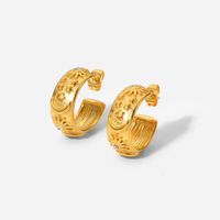 Fashion Geometric Plating Stainless Steel Zircon Gold Plated Earrings main image 6