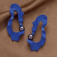 Boucles D&#39;oreilles Géométriques Bleues De Mode Klein Boucles D&#39;oreilles En Alliage En Gros main image 1