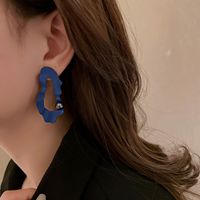 Mode Klein Blaue Geometrische Ohrringe Legierungsohrringe Großhandel main image 4