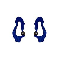 Boucles D&#39;oreilles Géométriques Bleues De Mode Klein Boucles D&#39;oreilles En Alliage En Gros main image 6