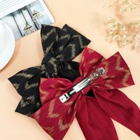New Bow Clip Fabric Bronzing Card Fashion Back Head Hairpin main image 5