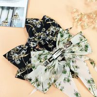 Fashion Bow Fashion Bronzing Top Clip Floral Printing Cloth Clip main image 5