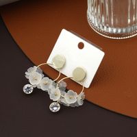 Classic Fashion Flower Solid Color Copper Earrings main image 1