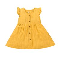 New Fashion Solid Color Children's Clothing Summer Baby Dress main image 6