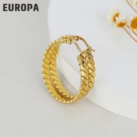 European And American Fashion Twisted Wire 14k Titanium Steel Earrings Wholesale main image 4