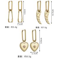 New Titanium Steel Heart-shape Titanium Steel Earrings Wholesale main image 3