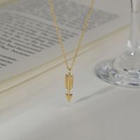 Creative Trend Arrow Sweater Luxury Golden Collarbone Chain Titanium Steel Necklace main image 1