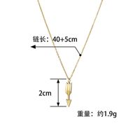 Creative Trend Arrow Sweater Luxury Golden Collarbone Chain Titanium Steel Necklace main image 3
