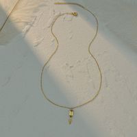 Creative Trend Arrow Sweater Luxury Golden Collarbone Chain Titanium Steel Necklace main image 5