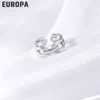 Simple Stainless Steel Hollow Round Shape Open Geometric Ring main image 6