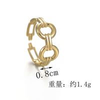 Retro Hollow Chain Geometric Open Finger Stainless Steel Ring main image 3
