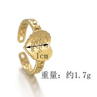 Simple Geometric Letter Heart Open Index Finger Stainless Steel Ring main image 3