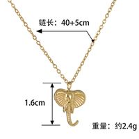 Lady Elephant Sweater Chain Fashion Collarbone Titanium Steel Necklace main image 3