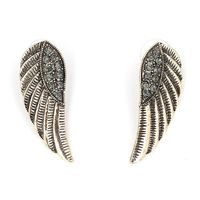 European And American Fashion Geometric Alloy Diamond Wing Earrings Wholesale main image 3