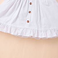 Children's Clothing 2022 Summer Baby Suspender Skirt Casual White Girls Dress main image 5