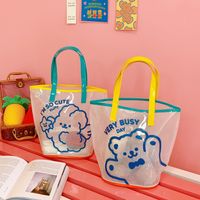 Fashion Cute Bear Jelly Bag Transparent Female Travel Portable Practical Large-capacity Bag main image 2