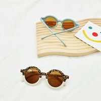 Nuevas Gafas De Sol Para Niños, Gafas De Sol A Juego De Color Con Estampado De Leopardo Y Montura Redonda A La Moda main image 6
