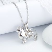 Long Simple Jewelry Pearl Cage White Dragon Horse Diy Pendant sku image 1