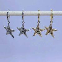 New Five-pointed Star Earrings Female Copper Earrings Wholesale sku image 1