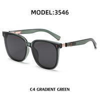 Fashion Big Frame Geometric Simple Same Solid Color Men's Sunglasses sku image 4