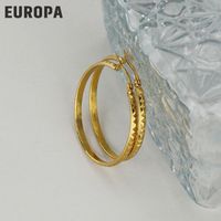 European And American Fashion Twisted Wire 14k Titanium Steel Earrings Wholesale sku image 1