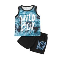 Fashion Children's Vest Top Shorts Set Sports Children's Two-piece Set sku image 9