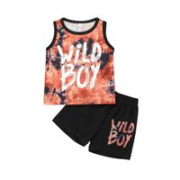 Fashion Children's Vest Top Shorts Set Sports Children's Two-piece Set sku image 12