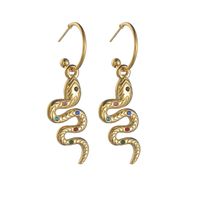 Fashion Retro Snake Earrings Women's Simple Star Titanium Steel Earrings sku image 1