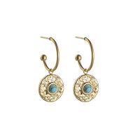 European And American New Eye Personality Retro Titanium Steel Earrings sku image 3