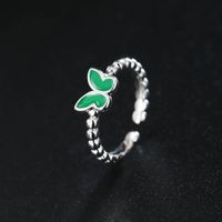 Simple Contrast Color Butterfly Ring Open Jewelry Ring main image 1