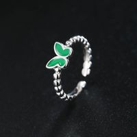 Simple Contrast Color Butterfly Ring Open Jewelry Ring main image 2