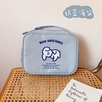 Korean Cartoon Bear Print Canvas Bag Large-capacity Cosmetic Bag sku image 2