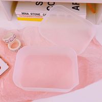 Korean Desktop Cosmetic Storage Box Frosted Transparent Dormitory Rack Finishing Box sku image 1