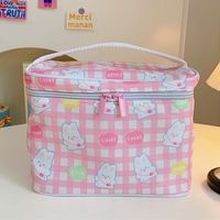 Cartoon Cute Bear And Rabbit Cosmetic Bag Large-capacity Portable Wash Bag sku image 1