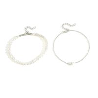 European And American Fashion Simple Double Layered Pearl Anklet Two-piece Set main image 6