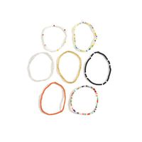 Fashion Bohemian Mix Colorful Rice Beads Anklet Seven-piece Set main image 6