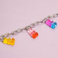 Cute Color Bear Tassel Pendant Retro Necklace Collarbone Chain main image 5