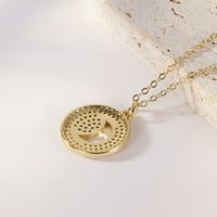 New Micro-encrusted Zircon Moon Necklace Female Fashion Copper Clavicle Chain main image 5