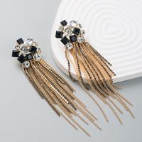 Personality Long Metal Claw Chain Tassel Trend Diamond Earrings main image 5