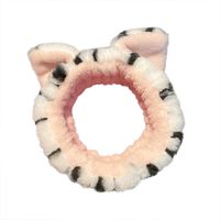 2022 New Cute Little Tiger Hair Accessories Home Wash Face Plush Headdress main image 6
