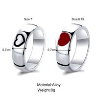 Fashion Heart Alloy Plating No Inlaid Couple main image 4