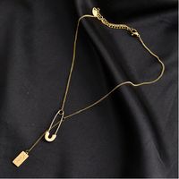 Edelstahl 304 18 Karat Vergoldet Einfacher Stil Überzug Geometrisch Halskette main image 5