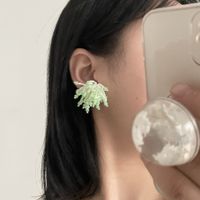 Blossom French Fantasy Sequin Beaded Tassel Luxury Earrings main image 4