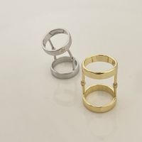 Niche Retro Geometric Bendable Ring Copper Gold-plated Ring Female main image 5
