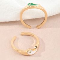 Green And White Taichi Couple Girlfriends Valentine's Day Ring main image 3